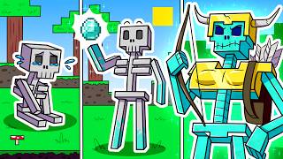 I Survived 1000 DAYS as a DIAMOND SKELETON in HARDCORE Minecraft! - Shiny Mobs Compilation