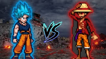 Goku Perfect SSB (New) VS Wano Luffy (New) in Jump Force Mugen 😱