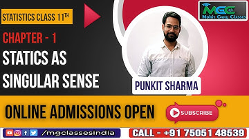 Statistics in Singular Sense - An Introduction | Class 11 Economics - Statistics By Punkit Sharma