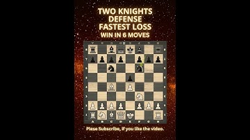 Two Knights Defense Fastest Loss | Chess Openings | Chess Tricks | Chess Game | Learn Chess