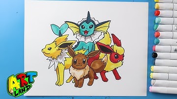 How to Draw Eevee Evolution