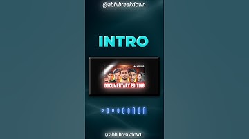 Documentary Video Editing (INTRO) #editingtutorial #editing #editingtips #alightmotion #shorts