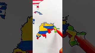 Draw Flag Map Of Suriname 🇸🇷 Resimi