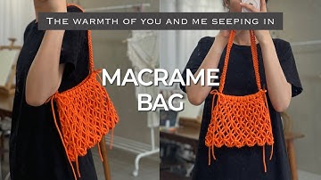 macrame mini net bag tutorial paracord knot 마크라메 미니 네트백 가방만들기