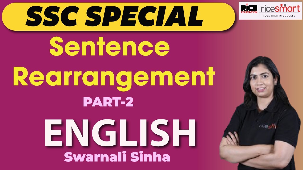 Sentence Rearrangement Csc 🔴 English Class for SSC Exams | Sentence Rearrangement | Part - 2 ...
