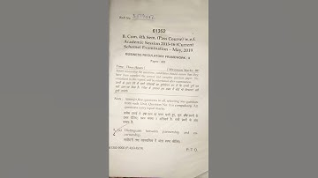 B.Com 4th semester BRF PAPER