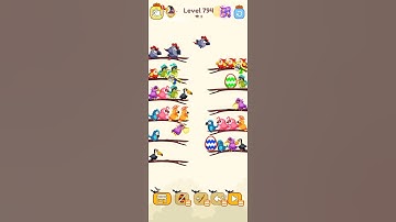 Bird sort color game level 794 #games #leveldesign #gamedesign #gameartdesign #gameenvironment