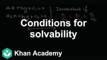 Conditions for solvability | Linear Simultaneous Eqns | Odiya Math Algebra Class 10 | Khan Academy