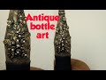 Antique bottle art | Air dry clay craft