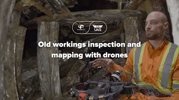 Old Workings Inspection with Drones. UAS Inc use the Elios 3 drone to explore old working in a mine