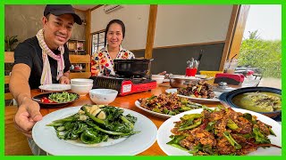 $15!! 11AM Khmer Food Tour At Thma Koul! LUNCH HEAVEN At Khun Kimhal, Thma Koul BATTAMBONG.