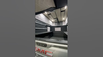 The Project M Four-Wheel Camper gets installed on a GMC Sierra 8-foot bed! There is so much room!