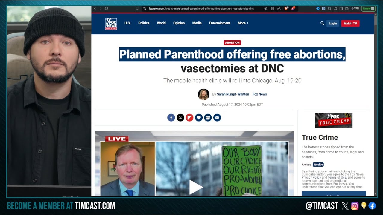 Kamala HAS A DRINKING PROBLEM Rumors Erupt As DNC Begins, Dems Offer FREE ABORTIONS | TimcastNews