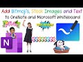 How to add bitmojis and stock images to Onenote and Whiteboard