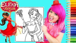 Coloring Princess Elena of Avalor Disney Coloring Book Page Prismacolor Pencils | KiMMi THE CLOWN