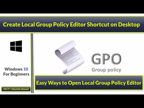 Easy Way To Create Local Group Policy Editor Shortcut on Desktop