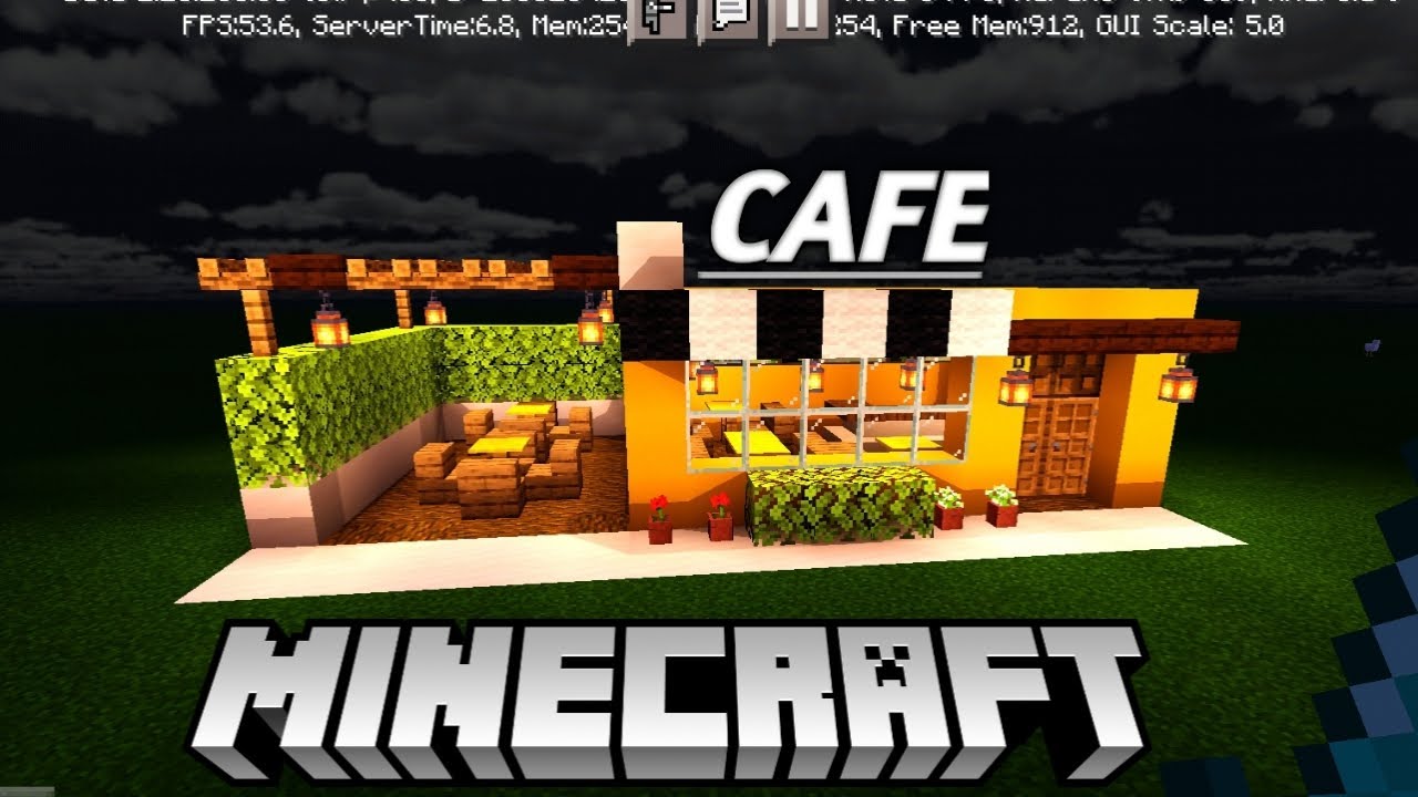 Minecraft:How to build a cafe in Minecraft - YouTube