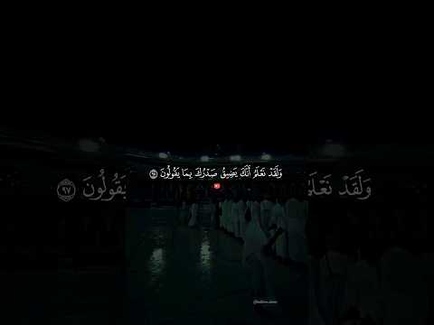 تلاوة خاشعة المنشاوي ولقد نعلم احبك يضيق صدرك بما يقولون  قران كريم