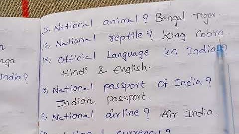 National Symbols of India  GK Questions and Answers|All Competitive Exams DSC Easy Learning#dsc2023