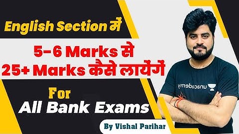 How to increase score in English for Bank Exams | Explained by Vishal Parihar