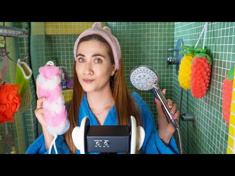 Asmr para DORMIR y RELAJARSE en la DUCHA: agua, espuma, esponjas, gotero | ASMR Español | Asmr Sasha
