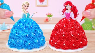 1000+ Disney Princess Cake 💝 Perfect Miniature Princess Elsa & Ariel Pull me up Cake 👠Mini Cakes