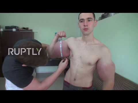 Oh puh-lease, Hercules: 21-year-old Russian grows FOOT WIDE biceps after drug injections