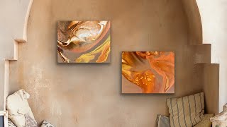 Cheap & Chic: Warm Copper and Gold, Fluid Art on a Budget! by Taneva Baker Art & Design 538 views 4 months ago 8 minutes, 23 seconds