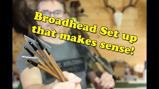 Broadhead Set Up THAT MAKES SENSE Traditional Archery 2 Blades.