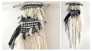 WEAVING ON A CARDBOARD LOOM FOR BEGINNERS | Tabby, Stripes & Rya Knots | Didsbury Art Studio