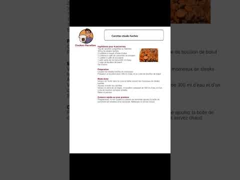Fiche recette cooekoeaudio carottes  #food #cuisine #recette