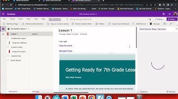 Distributing Pages to Students in OneNote