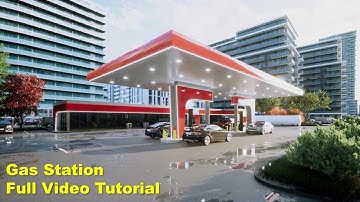 Gas Station | Full Video Tutorial | Revit Architecture | Twinmotion