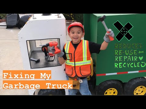 Aidan Fixing His Garbage Truck | Fun Video for Kids - YouTube