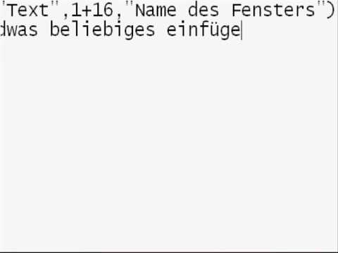 MsgBox  Tutorial