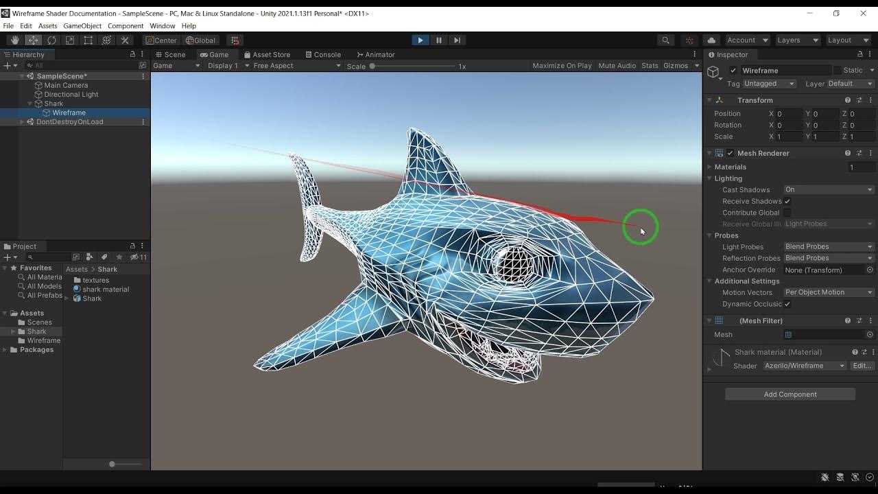 How to Use The Wireframe Shader Effect in Unity - YouTube