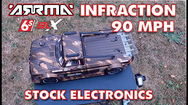 Arrma Infraction Top Speed run - Arrma stock electronics Blx185 and Arrma 2050kv motor