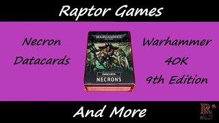 Necron 9th Edition Data Cards opening
