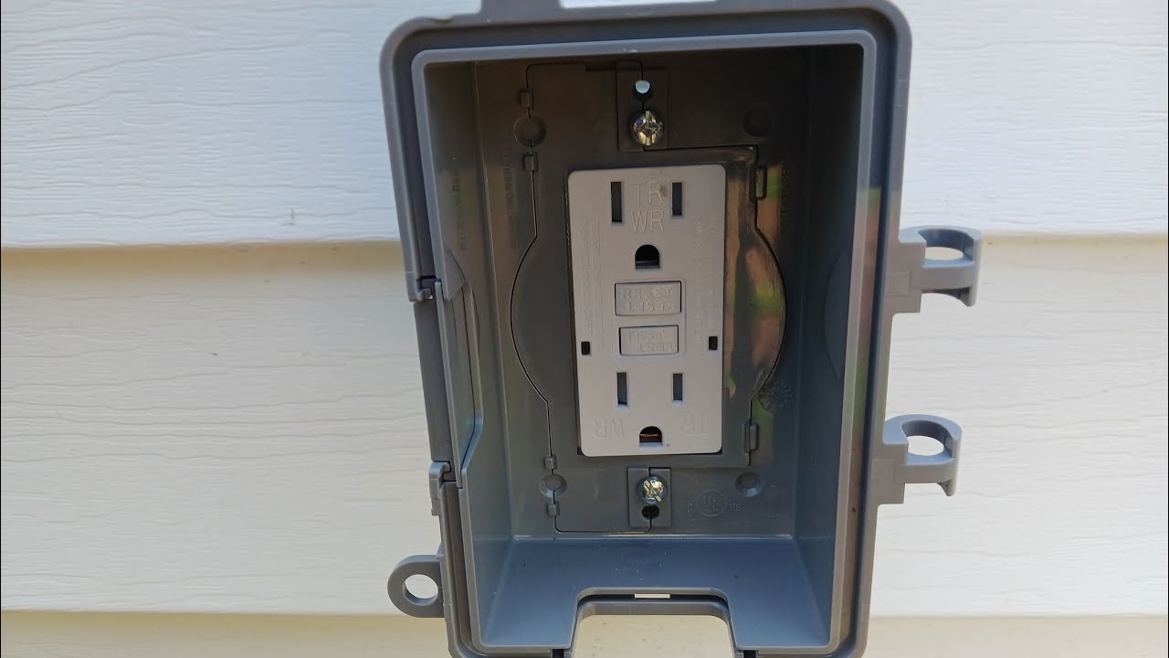 Outdoor GFCI receptacle installation in a PVC FS junction box YouTube