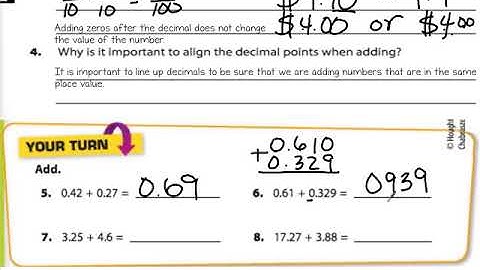 G6 5.2 Adding and Subtracting Decimals