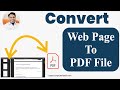 Convert web page to pdf file online free tool | web page to pdf