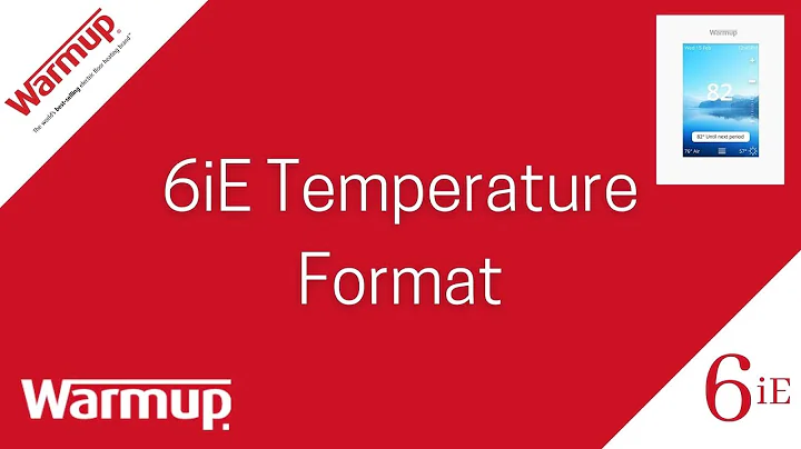 6iE Smart Thermostat Temperature Format