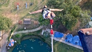 Why Bungee Jumping is Very Safe at Pattaya XBungy SANOOK PARK ONLY! in Thailand- 4k