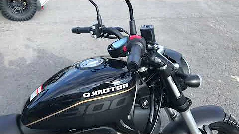 Off to new adventures. Our very first Motorcycle on the showroom floor.  2023 QJ Motor SRV300