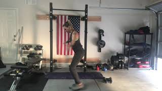 Lateral arm circles with alternating step back