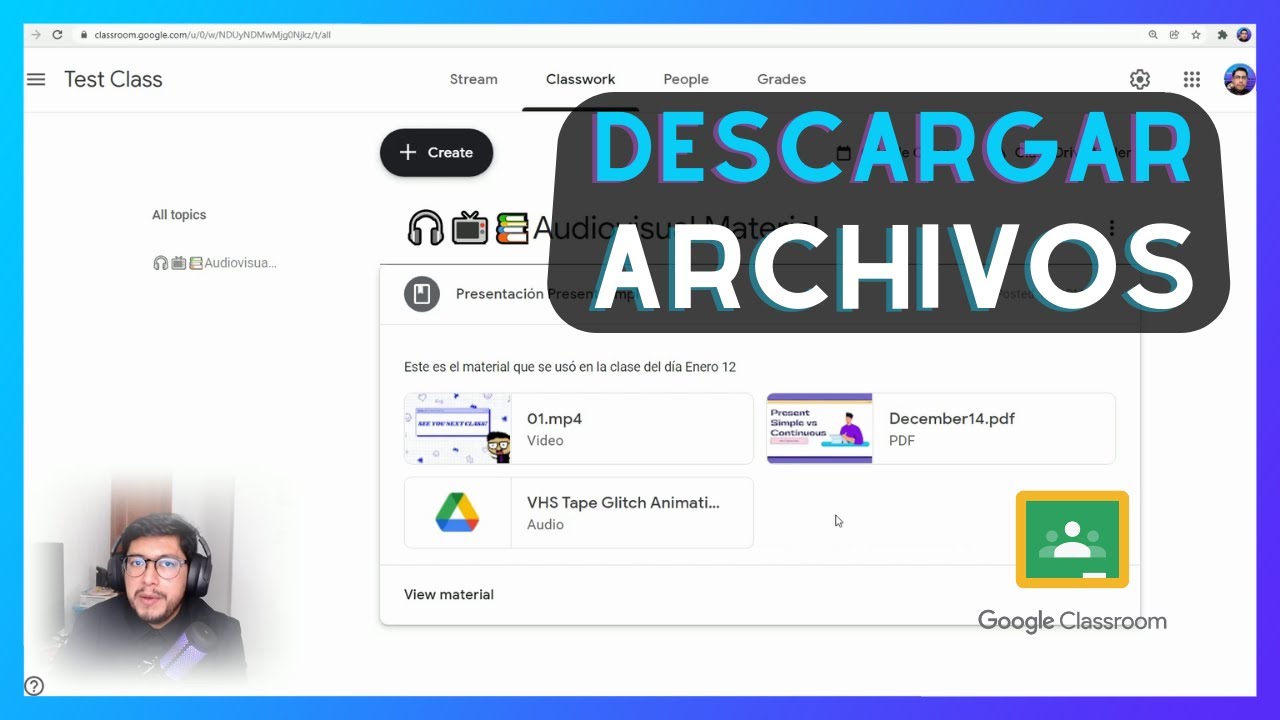 #HowTo Descargar archivos de Google Classroom (PC) - YouTube