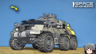 This Rugged Combat Transport Rover Can Tow Things, Space Engineers