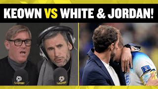 MUST WATCH! 🤯 Martin Keown gets into a HEATED debate with White & Jordan over Gareth Southgate 🔥
