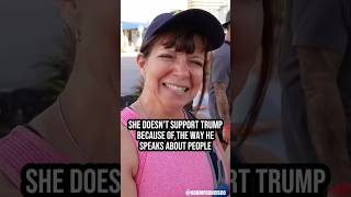 She doesn’t support Trump because of the way he speaks about people