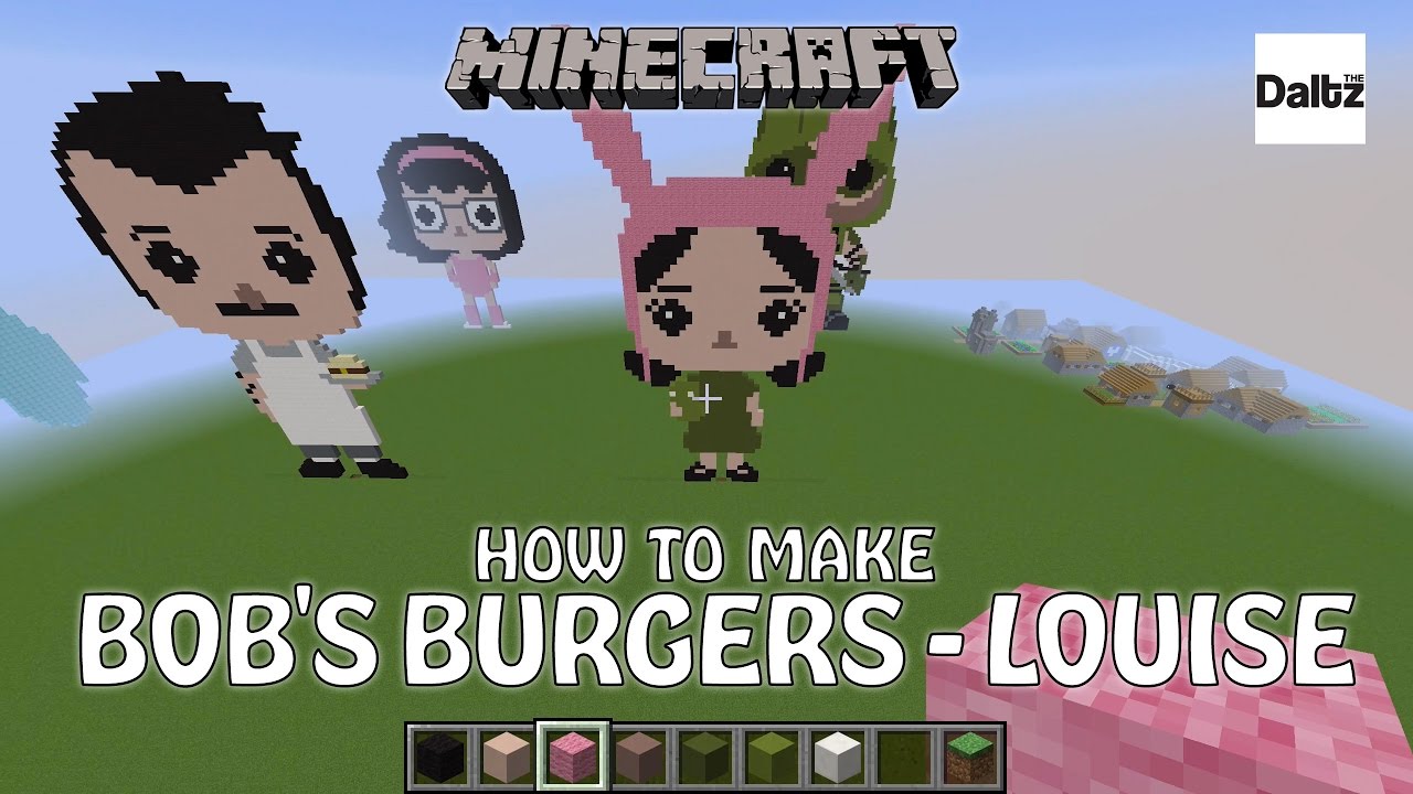 Minecraft Pixel Art - Louise from Bobs Burgers - YouTube